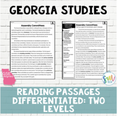 Differentiated Reading Passages are Included