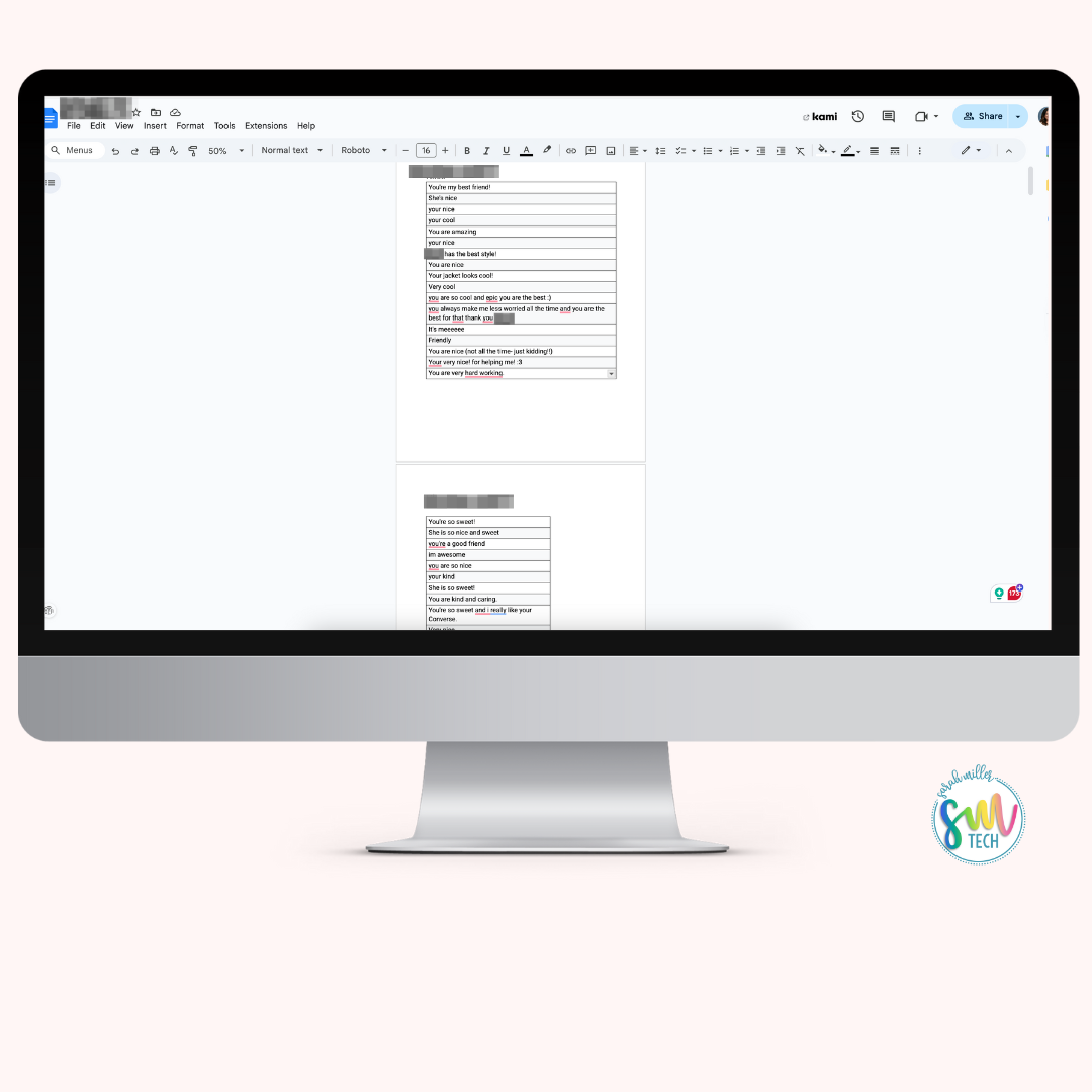  Paste into one Google Doc for class 