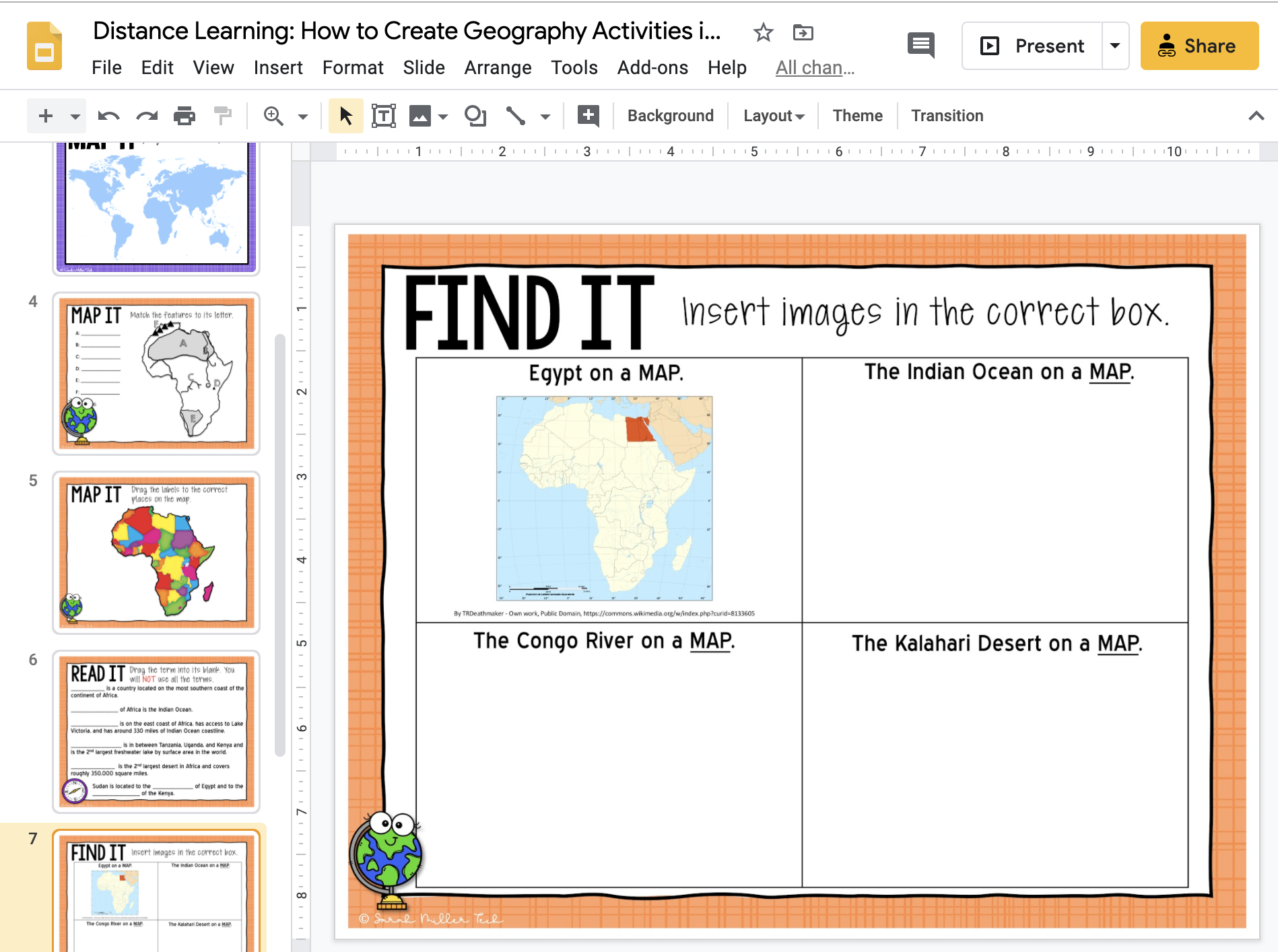 Research: Students insert images to their slides