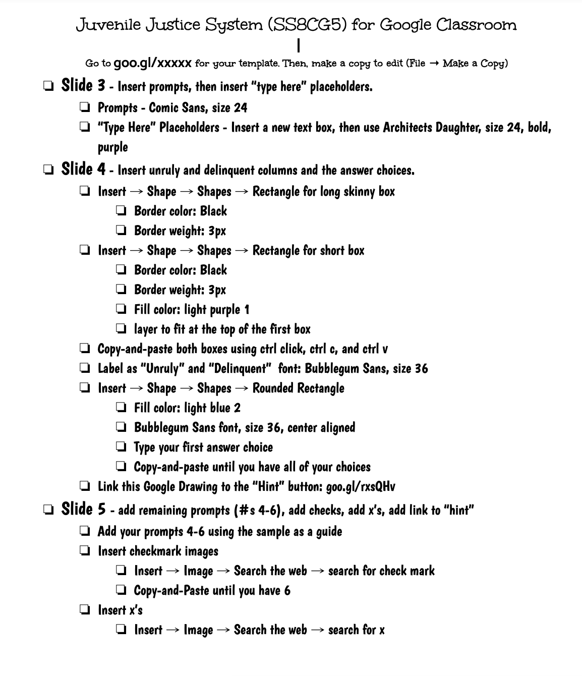 Printable Teacher Guide