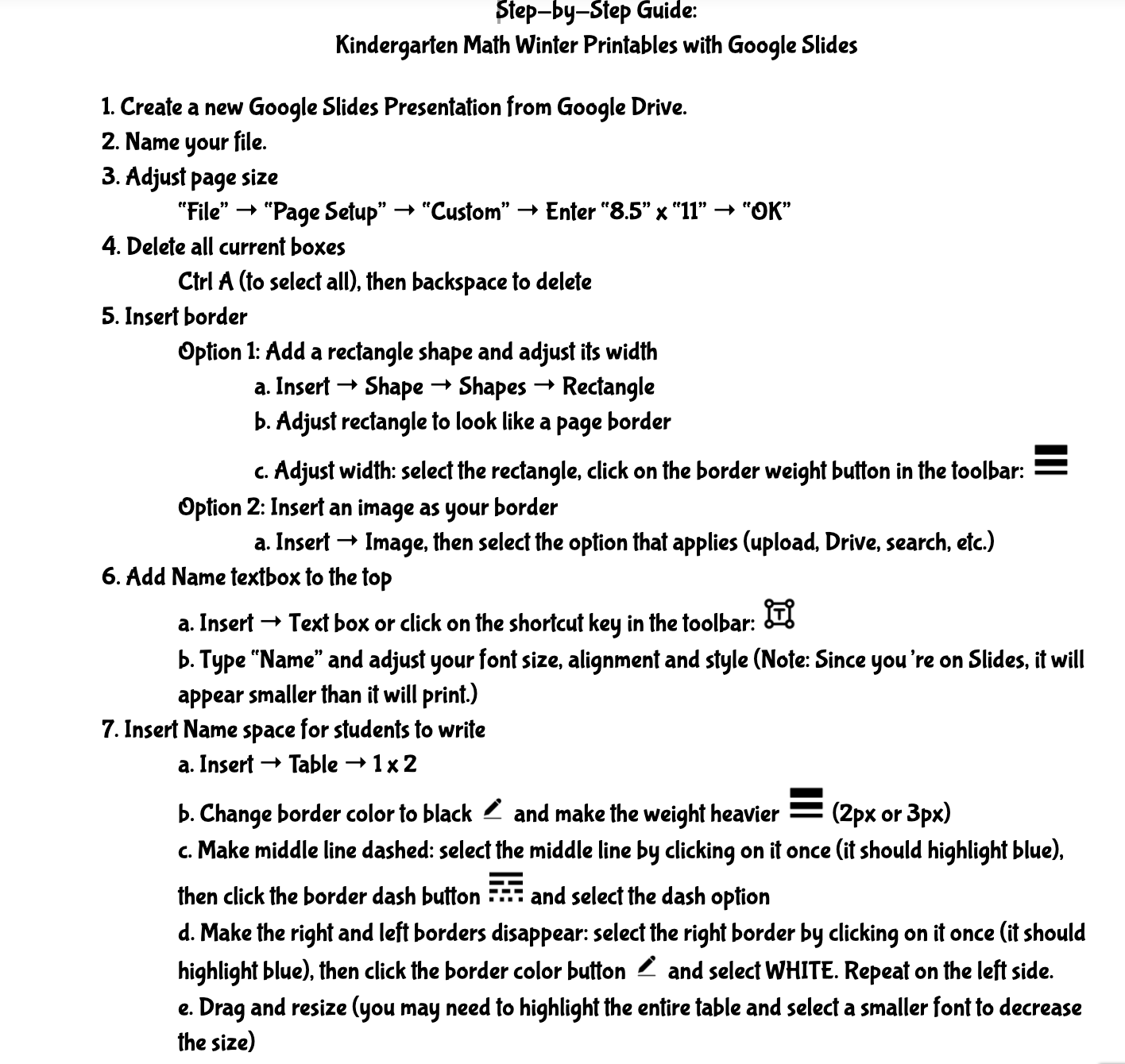Printable Guide for Teachers
