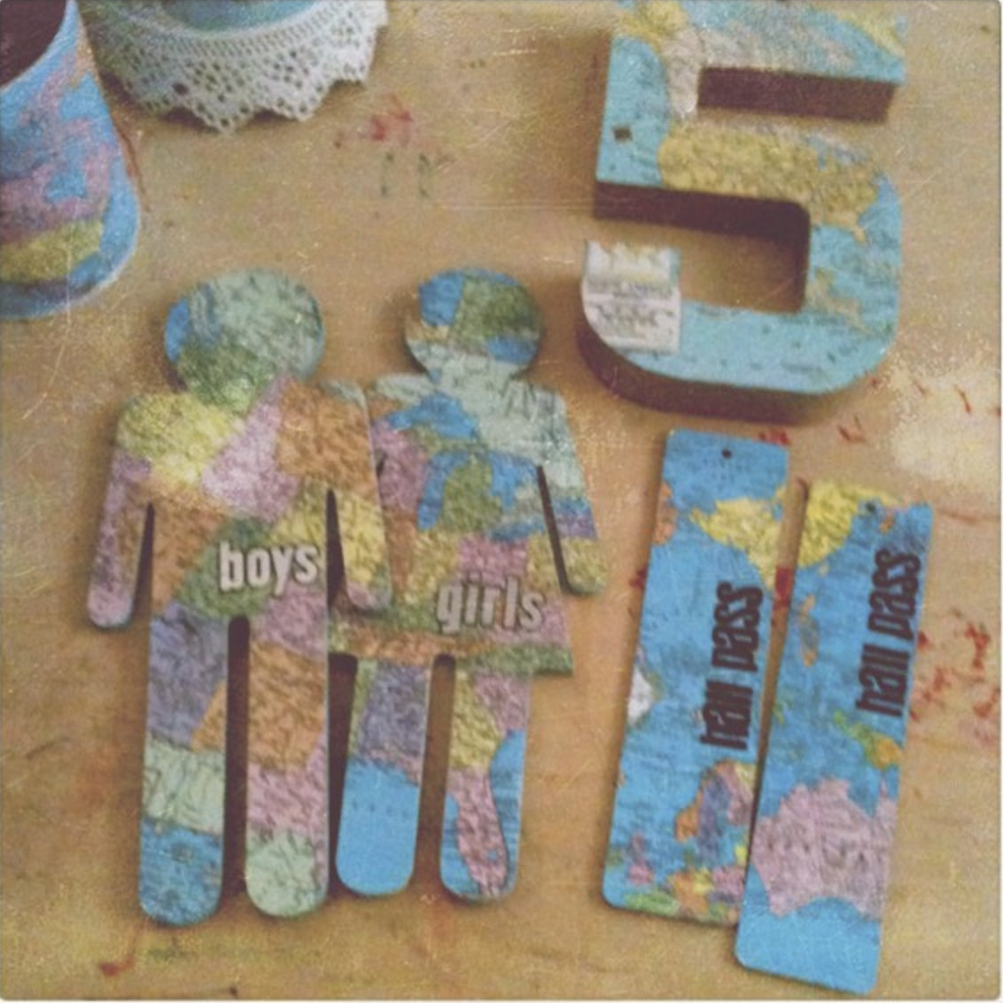 Turn wooden cutouts into Hall Passes with twogirlzstuff!