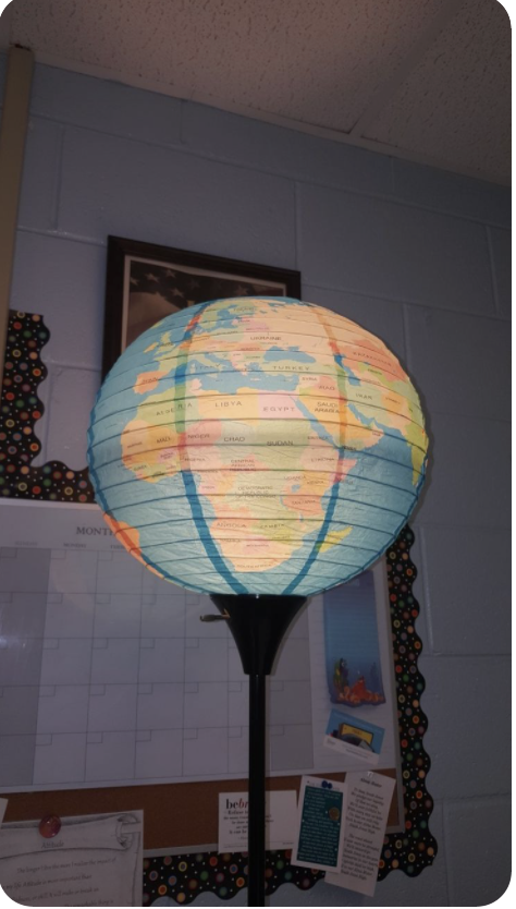 Use a paper globe on your lamp! Idea from Michelle Bush