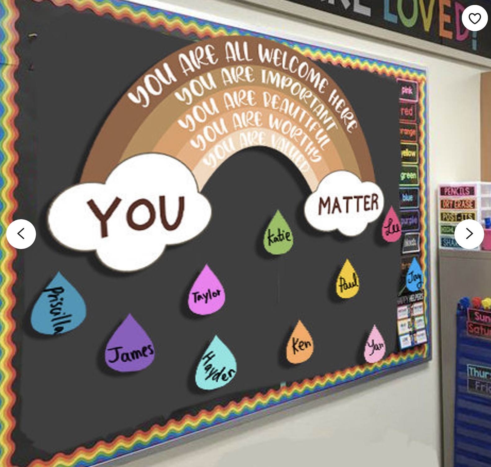 Use this pre-made bulletin board cut out and add your students’ names!