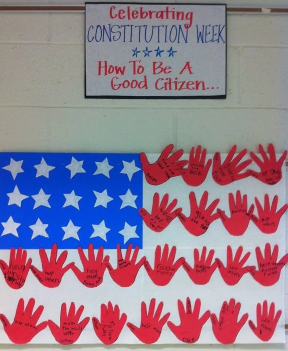 Create a flag with student-created stripes!