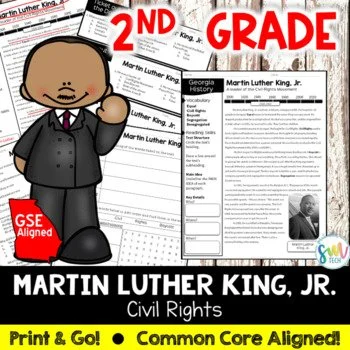2nd Grade Martin Luther King, Jr. Reading Activity Set